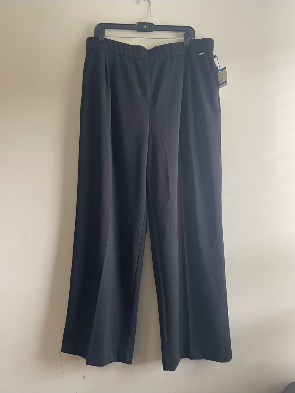 Anne Klein Black Wide-Leg Dress Pants